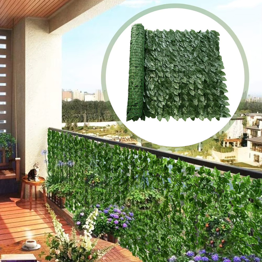 Alloet Blattzaunplatten aus Kunststoff in Grün als künstliche Hecke und multifunktionaler Wandschirm für Garten und Heimdekoration - Bild 3