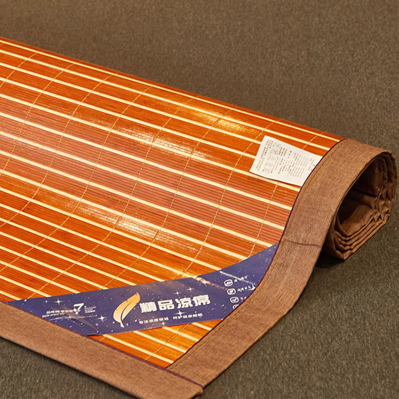 GraspDream Bambusmatte, faltbare Sommer-Strohmatte, reversibel, Braun, B/T: 80 x 190 cm - Bild 2