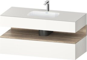 Duravit Einbauwaschtisch-Möbel-Set Qatego in Weiß, B/T/H: 120 x 55 x 60 cm - Bild 1