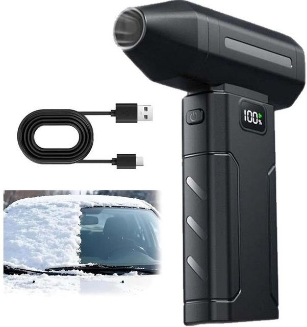 Oudun Tragbares Handheld-Turbogebläse mit Digitalanzeige und 80000 U/min in Schwarz - Bild 1