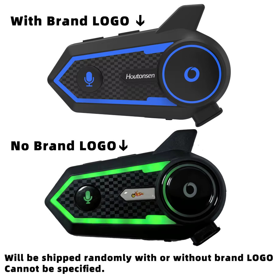 Houtonsen S6 Plus Motorrad Helm Bluetooth V5.0 Headset Intercom mit 5,2 mAh Akku und MP3-Player, Schwarz - Bild 5