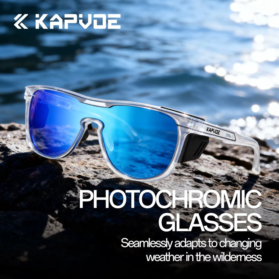 Kapvoe Sportsonnenbrille, Unisex, Vollrand, Kunststoff - Bild 6