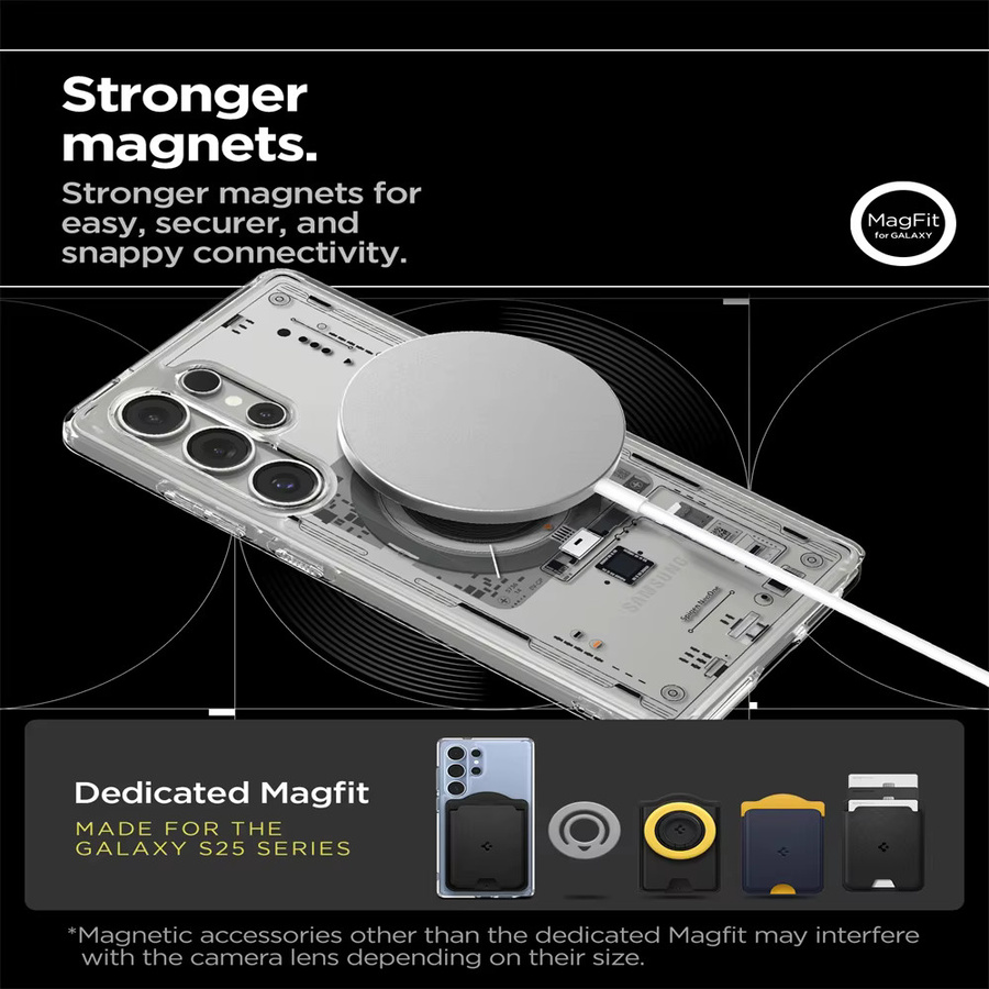 Spigen Ultra Hybrid Magnetische Softcase für Samsung Galaxy S25 Ultra, S24 und S23 Ultra Plus, Transparente MagSafe Hülle - Bild 4