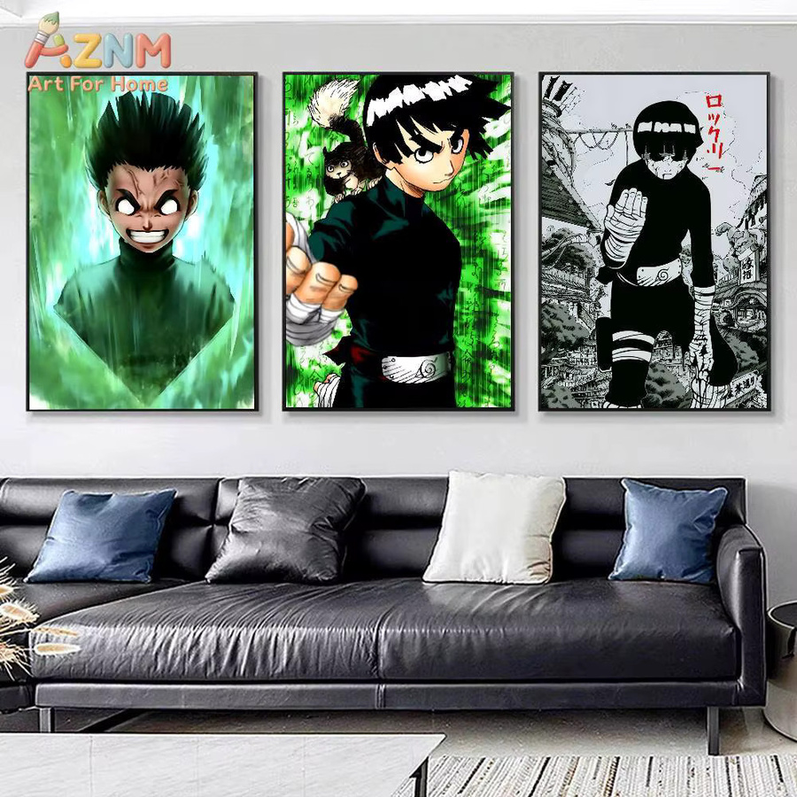 AZNM Naruto Rock Lee The Taijutsu Master Anime-Leinwandgemälde als Wandkunst in Mehrfarbig - Bild 2