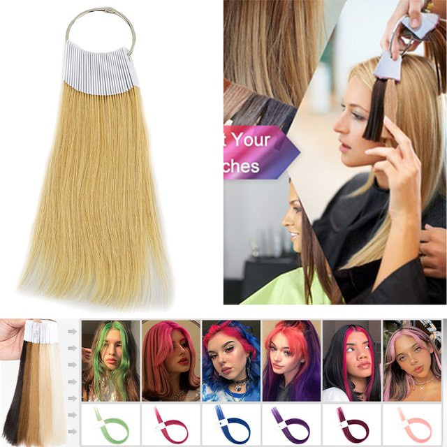 Mosalay Haarverlängerungs-Farbringe, 30 Stück, 8 Farben, Echthaar, Unisex - Bild 1
