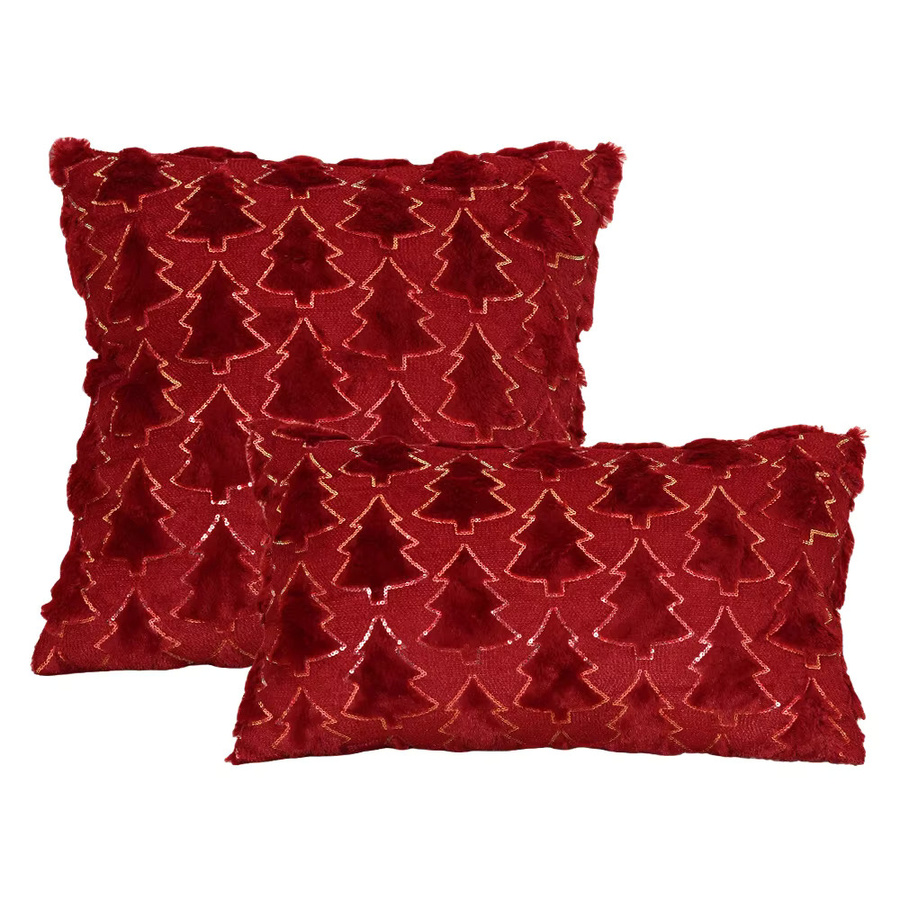 BUYNOW Kissenbezug aus Samt mit Gold-Pailletten-Stickerei für Sofa und Bett in Rot, Grün oder Weiß - Bild 7