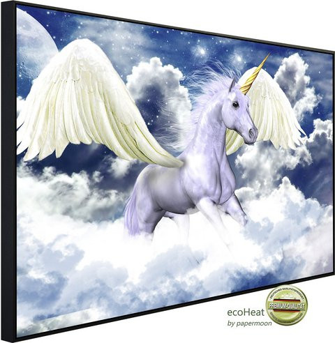 papermoon Infrarotheizung EcoHeat Pegasus Einhorn in Bunt mit Matt-Effekt, App-Steuerung und Überhitzungsschutz - Bild 1