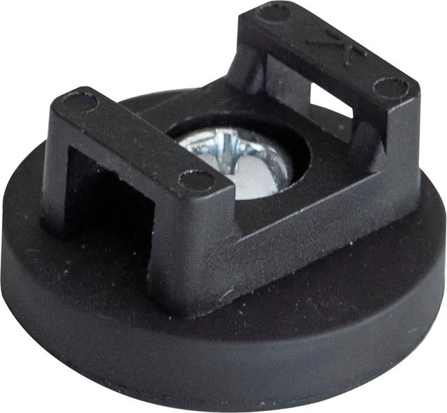 EVOline Haftmagnet Schwarz ø 30 mm zur Fixierung von Kabelschläuchen und Kabeln inklusive Kabelbinder - Bild 1