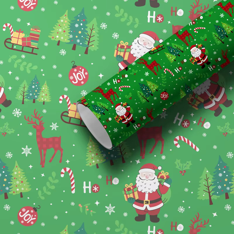 5er Set Weihnachtsgeschenkpapier und Seidenpapier in Mehrfarbig für Weihnachtsgeschenke - Bild 4