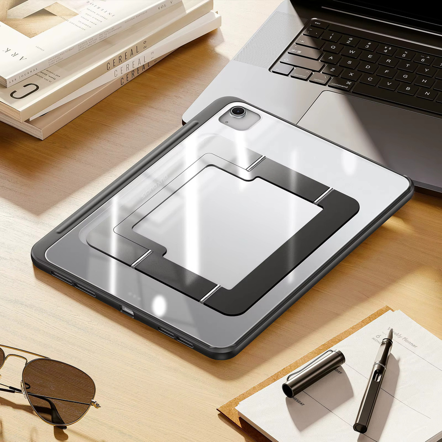 DUX DUCIS Legierung Standhülle für iPad Pro 11/13, iPad Air 11/13 (2024 2025), iPad 10./11. Generation und iPad Air 5/4 10,9 Zoll mit verstellbarer Standabdeckung in Schwarz - Bild 4