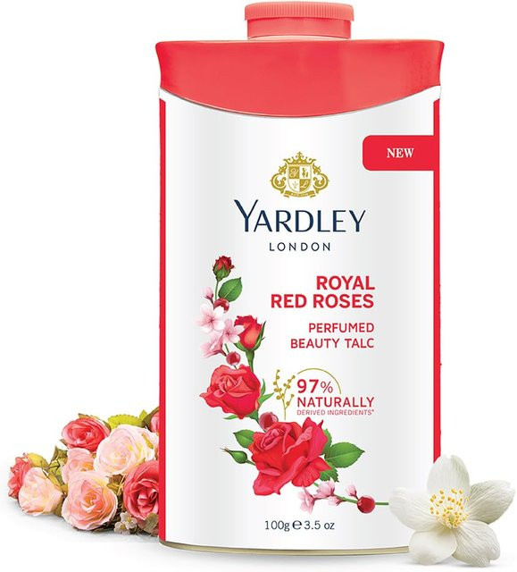 Yardley London Royal Red Rose Parfümiertes Talkum, 250g, Damen - Bild 1