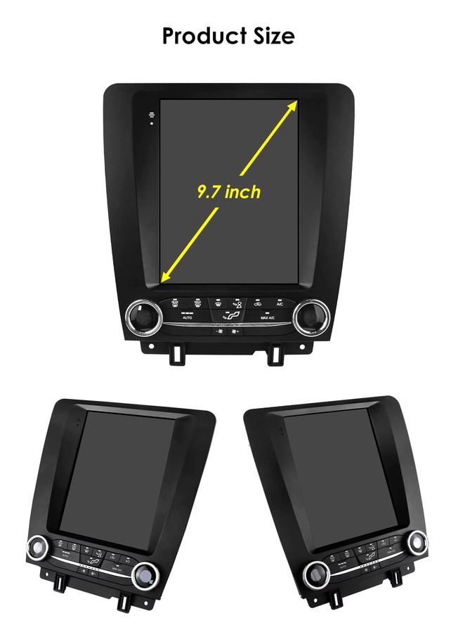 OSSURET Auto-Multimedia-Player für Ford Mustang 2010–2014 mit 9,7 Zoll Android 14 Bildschirm, Autoradio mit GPS-Navigation und 4G, Farbe: Schwarz - Bild 5