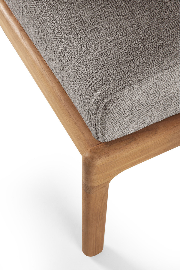 Ethnicraft Jack Outdoor Fusshocker aus Teakholz in Braun mit Polster inklusive - Bild 2