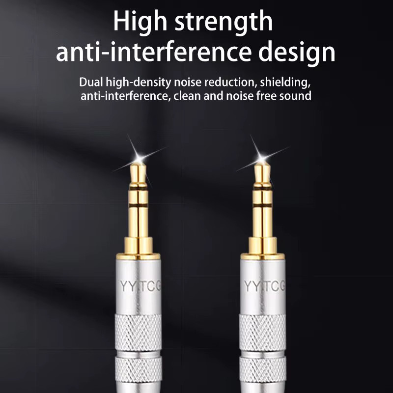 YYTCG Audio-Verlängerungskabel Schwarz mit 3,5 mm Klinkenstecker auf Buchse und 3,5 mm Stecker auf Stecker für iPhone, Kopfhörer und Lautsprecher - Bild 4