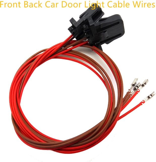 Vorder- und Hintertür-Lichtkabel für Volkswagen VW-Serie Passat Touareg Jetta Tiguan Golf in Rot mit Steckverbinder Kabelbaum Zubehör - Bild 1
