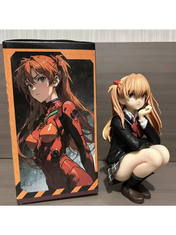 Bandai EVA Asuka Langley Soryu College-Style Figur, PVC-Modell, 15cm - Bild 3