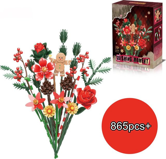 yaafun Weihnachten Rosen Bouquet, Bausteine Set, 865 Teile, ab 14 Jahren - Bild 1