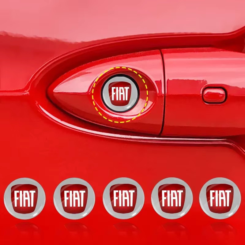 FIAT Auto-Fernbedienungsschlüssel-Emblem Abzeichen in Schwarz für Abarth 500 Panda Bravo Punto Tipo Linea Ducato Freemont, 14 mm - Bild 2