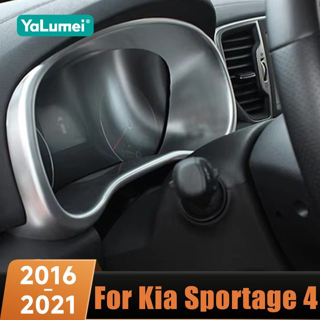 YaLumei Dashboard Instrumentenrahmen Abdeckung aus ABS in Silber für Kia Sportage 4 QL (2016-2021) - Bild 1