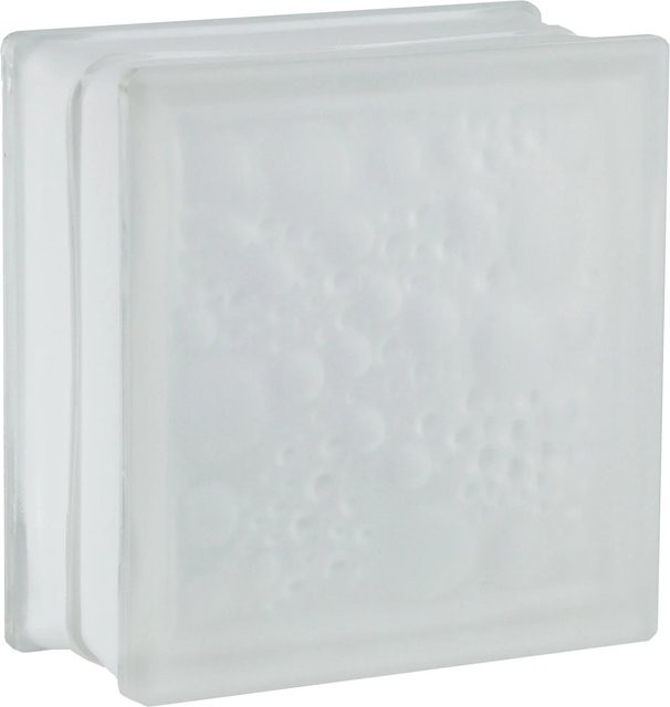 Fuchs Design Glasbaustein Weiß Satiniert B/H/T: 19 x 19 x 8 cm - Bild 1