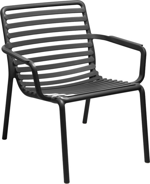 Nardi Doga Relax Sessel in Schwarz matt aus Kunststoff und Fiberglas für Garten und Terrasse - Bild 1