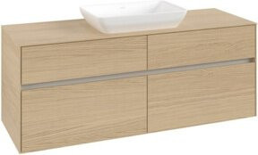 V&B Waschtischunterschrank Collaro in Nordic Oak mit mittigem Waschtisch, B/T/H: 140 x 54,8 x 50 cm - Bild 1