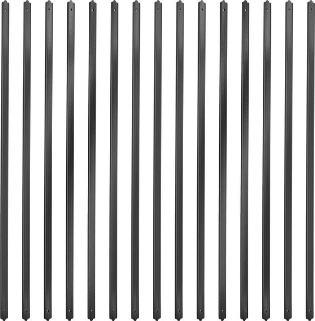 50 Stück Aluminium Deckbaluster schwarz, flach gerillt für Verandageländer und Treppengeländer, Höhe: 82,88 cm, Breite: 2,54 cm, Tiefe: 0,64 cm - Bild 1