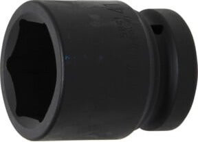 BGS Kraft-Steckschlüssel-Einsatz Sechskant aus Chrom-Molybdän-Stahl, Antrieb Innenvierkant 25 mm (1 Zoll), Schlüsselweite 41 mm, Schwarz - Bild 1