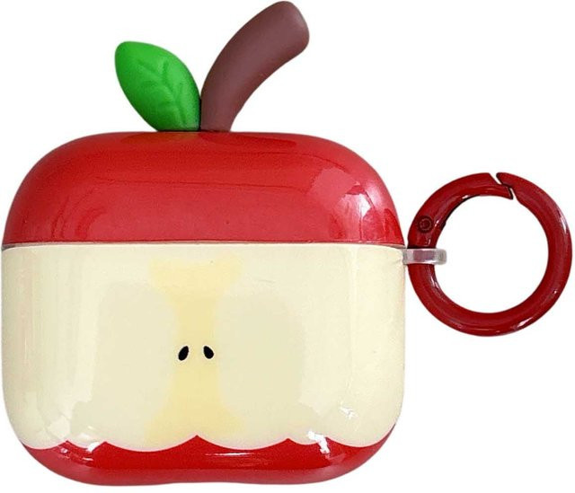 3D Frucht Kopfhörerhülle mit Kettenanhänger für Apple AirPods 1 2 3 4 und AirPods Pro/Pro 2 in Rot - Bild 1