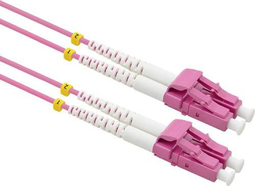 VALUE Glasfaser LWL Anschlusskabel Multimode OM4 mit 1x LC-Stecker auf 1x LC-Stecker, 50/125 µm, Länge: 5,00 m, Violett - Bild 1