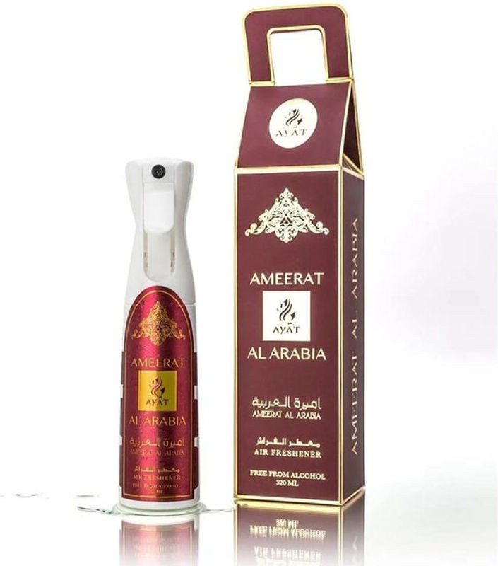 Ayat Ameerat Al Arabia Raumduft Spray mit floralem und orientalischem Aroma, Rot, 320 ml - Bild 1