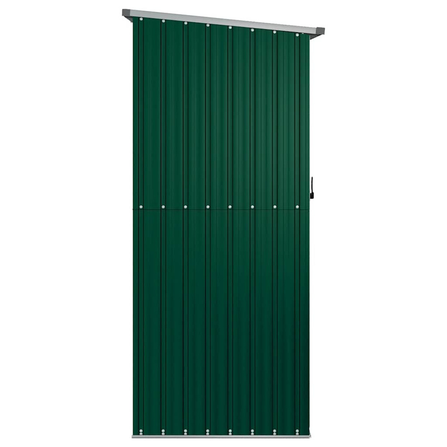 vidaXL Geräteschuppen aus verzinktem Stahl in Grün, B/T/H: 180,5 x 97 x 209,5 cm - Bild 6