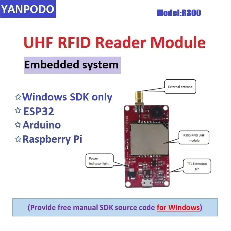 UltraRFID R300 Chip UHF RFID Modul-Lesegerät mit Micro USB, TTL UART und SPI für Arduino, Raspberry Pi und Embedded Systeme - Bild 2