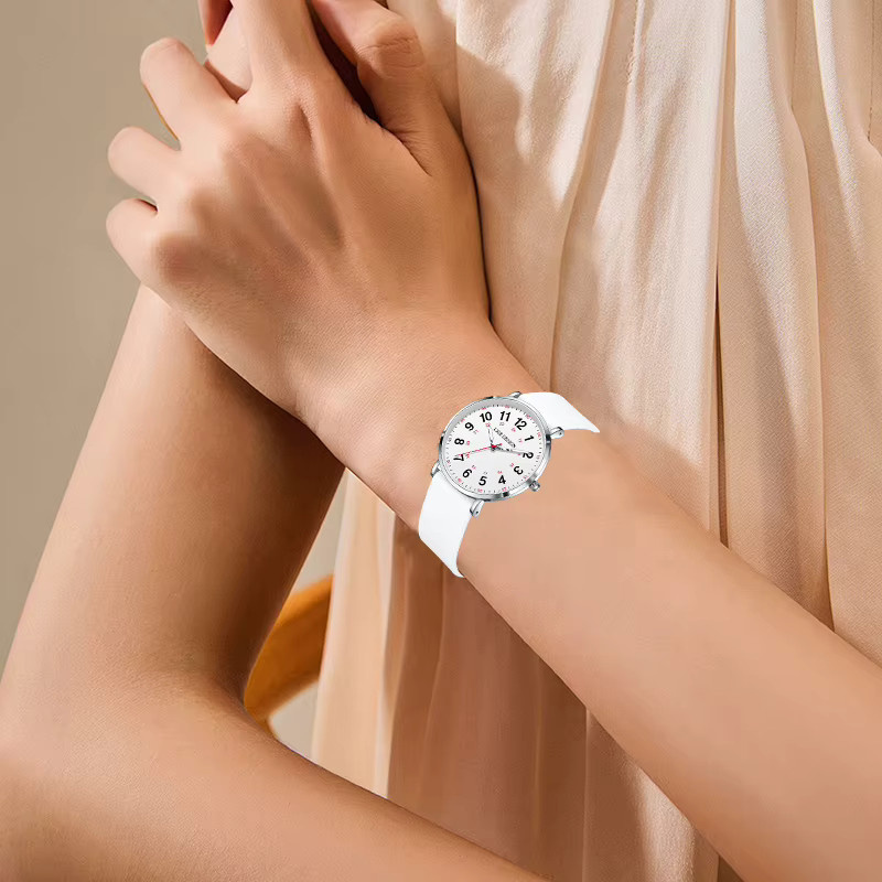 LIGE Armbanduhr, Analoguhr, Silikonarmband, Weiß, Damen - Bild 2
