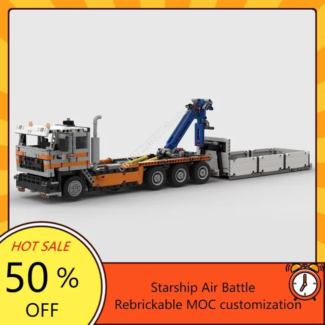 MOC High-Tech F2800 Hookloader Heavy Duty Abschleppwagen Modell, 1.314 Teile - Bild 1