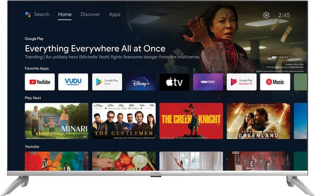 Strong SRT43UD6593 Smart-TV 43 Zoll LCD-TV mit LED-Technik in Silber, 4K Ultra HD, Sprachsteuerung, WLAN, Bluetooth und DVB-T2/C/S2 - Bild 1