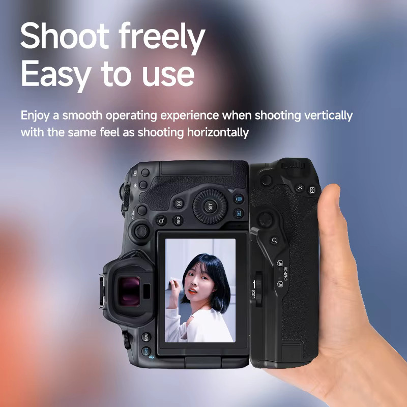 Canon BG-R20 Batteriegriff in Schwarz für EOS R5II, R6II, R5 und R6 zur Verdoppelung der Akkulaufzeit - Bild 4