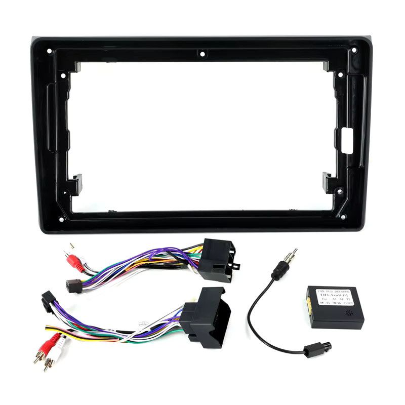 YELLOBERRY Autoradio Blende mit Canbus Decoder Box für Audi A4 B6 S4 RS4 in Schwarz - Bild 4