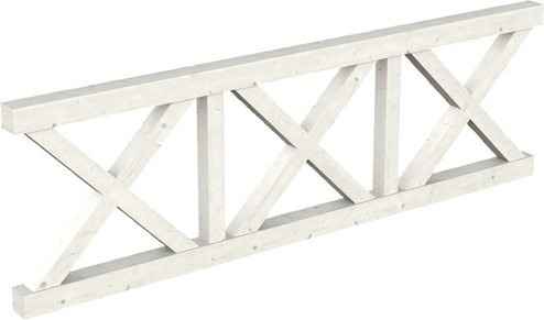 SKANHOLZ Brüstung aus Holz in Weiß, B: 270 cm, H: 84 cm - Bild 1