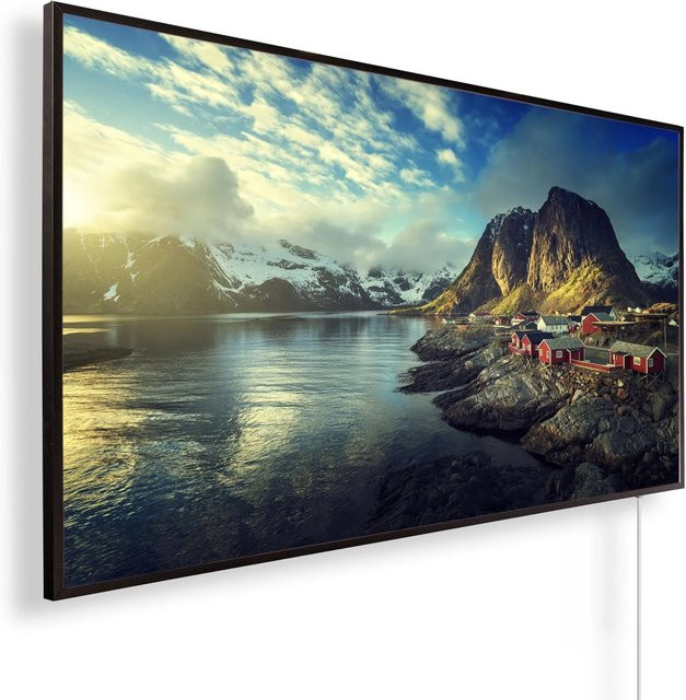 Könighaus Infrarotheizung Panorama Aussicht Norwegen Schwarz 450 W - Bild 1