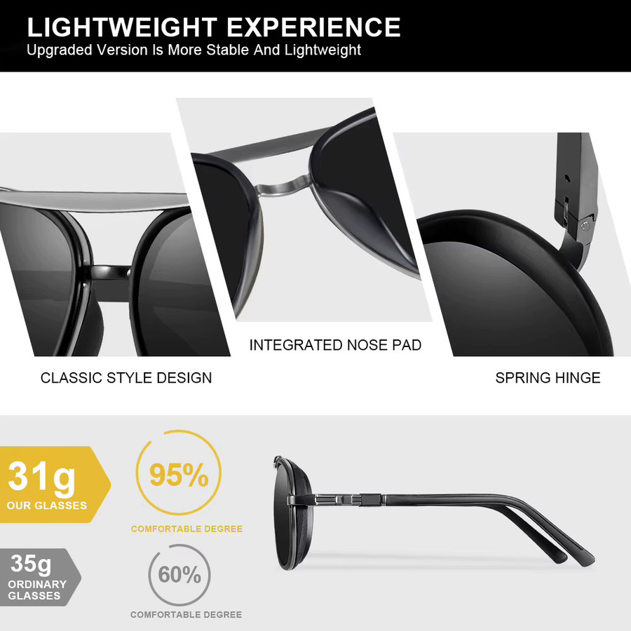 CRIXALIS Sonnenbrille Aviator, Metall, braun, polarisiert, Herren - Bild 3