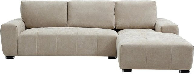 Vente-unique Sofa Michelia in Beige mit gesteppter Optik und L-Form, Breite: 268 cm, Tiefe: 174 cm, Höhe: 85 cm - Bild 1