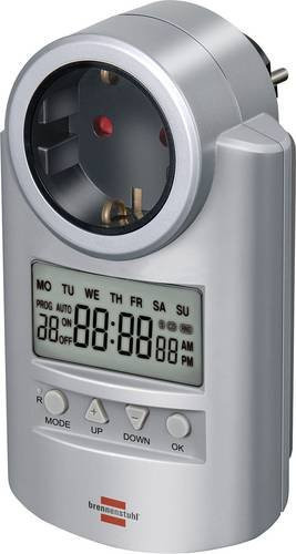 Digitale Wochenzeitschaltuhr Brennenstuhl DT in Silber mit Countdown- und Zufallsfunktion, IP20 - Bild 1