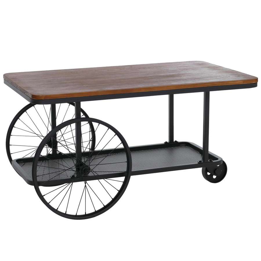 Couchtisch MCW Q69 Industrial Retro aus Holz und Metall, Braun/Schwarz, B/T/H: 100 x 54 x 60 cm - Bild 3