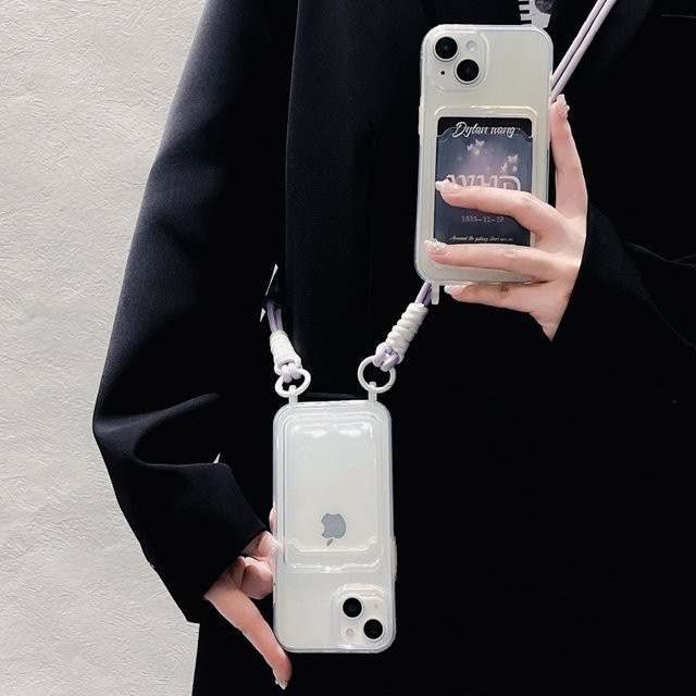 Kardeem Lanyard Strap Crossbody Handyhülle mit Kartenfach und Brieftasche für iPhone 15 14 13 12 Pro Max XR XS 7 8 Plus - Bild 1