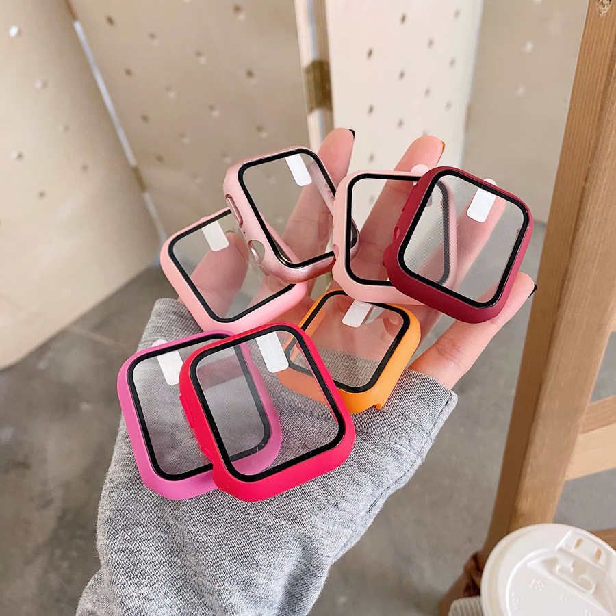 Apple Uhrenzubehör Displayschutzhülle, Gehärtetes Glas, Schwarz, Transparent - Bild 2