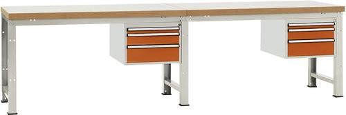 Manuflex Werkbank WP5567.2001 in Orange, B/T/H: 180 x 80 x 70 cm - Bild 1