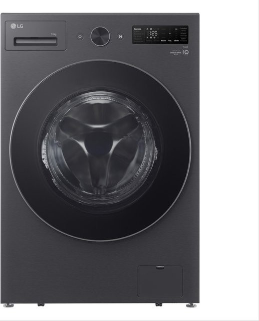 LG Waschmaschine F0WNT162B in Anthrazit mit Aquastop, Dampfprogrammen und Quick Wash, Frontlader, 10 kg Waschkapazität, Energieeffizienzklasse A - Bild 1