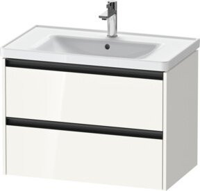 Duravit Waschtischunterschrank Ketho.2 in Weiß Hochglanz mit 2 Schubladen, wandhängend, B: 78,4 cm, T: 45,5 cm, H: 54,9 cm - Bild 1