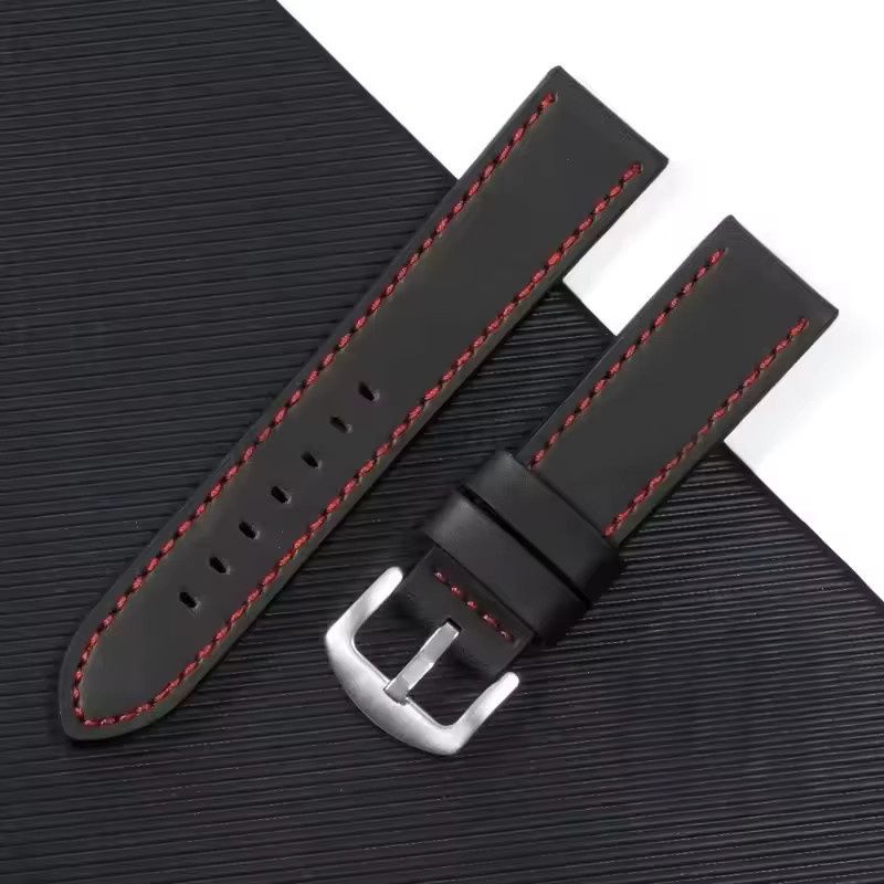 CHIICSMART Uhrenarmband Leder, Schwarz, Unisex - Bild 2